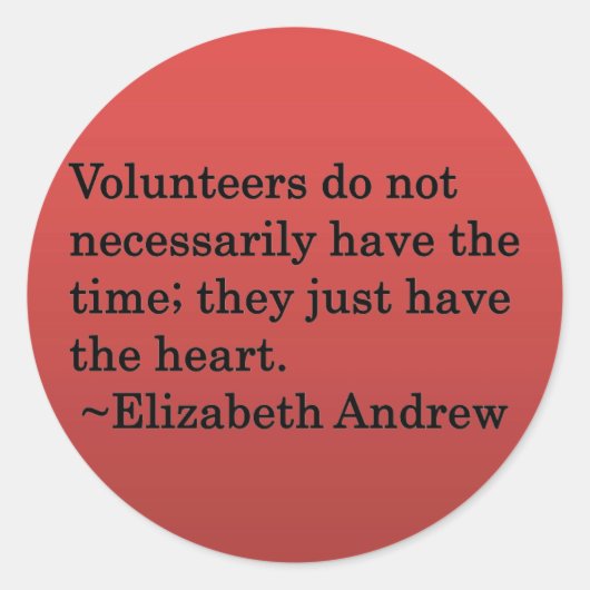 ボランティアハート ラウンドシール (正面)