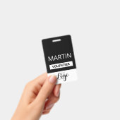 ボランティアバッジ | カスタム名札 バッジ (手持ち)