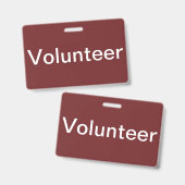 ボランティアバッジ バッジ (表裏)