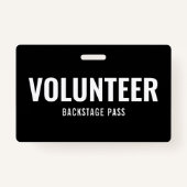 ボランティアパス平黒水平IDバッジ バッジ (正面)