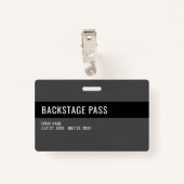 ボランティアパス平黒水平IDバッジ バッジ (裏面クリップ)