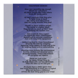 ボランティアヒーロー光沢のあるポスター ポスター