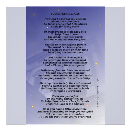 ボランティアヒーロー写真拡大 フォトプリント (正面)