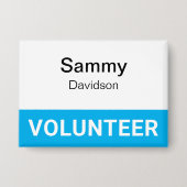 ボランティアピンバックバッジボタン3.5インチネームタグ 缶バッジ (正面)