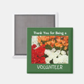 ボランティアマグネットのギフトチューリップをありがとう マグネット (正面/裏面)