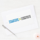 ボランティアロビイスト>ロビ企業のイスト 長方形シール (封筒)