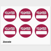 ボランティア名タグバッジ ラウンドシール (シート)