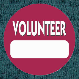 ボランティア名タグバッジ ラウンドシール