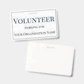ボランティア名前をカスタムするバッジシンプル文字 バッジ (正面＆裏面)