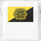 ボランティア国旗のシール 長方形シール (バッグ)