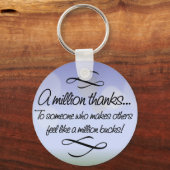 ボランティア感じは100万ドルを稼ぐ キーホルダー (正面)