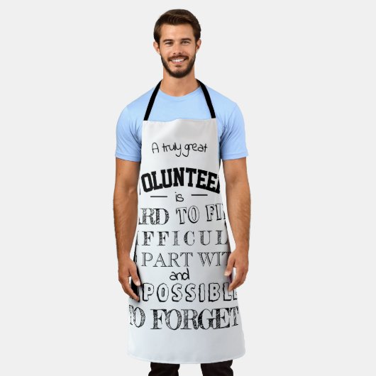 ボランティア感謝ありがとうギフトスクリプト白 エプロン (着用した状態)