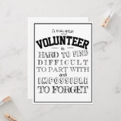 ボランティア感謝ありがとうギフトスクリプト白 カード (正面/裏面インサイチュ)