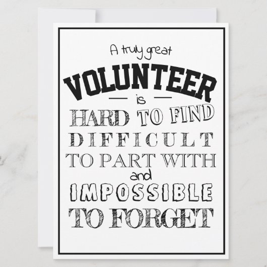 ボランティア感謝ありがとうギフトスクリプト白 カード (正面)