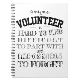 ボランティア感謝ありがとうギフトスクリプト白 ノートブック