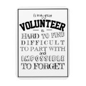 ボランティア感謝ありがとうギフトスクリプト白 マグネット (縦)