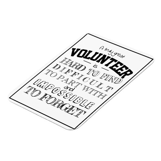 ボランティア感謝ありがとうギフトスクリプト白 マグネット (左側)