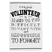 ボランティア感謝ありがとうギフトスクリプト白 ミディアムペーパーバッグ (正面)