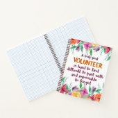 ボランティア感謝していユー感謝の文字のロカスタムゴ ノートブック (内部)