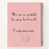 ボランティア感謝していユー感謝の文字のロカスタムゴ ノートブック (裏面)