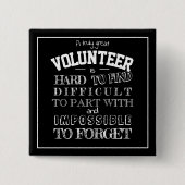 ボランティア感謝の感謝ギフトスクリプト黒 缶バッジ (正面)