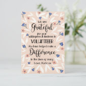 ボランティア感謝の週のパターンカード カード (スタンド正面)