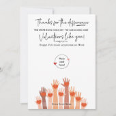 ボランティア感謝ウィークギフトカードホルダー 招待状 (正面)