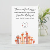 ボランティア感謝ウィークギフトカードホルダー 招待状 (スタンド正面)