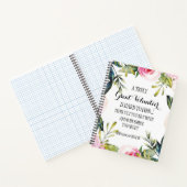 ボランティア感謝カスタム文字ロゴ名 ノートブック (内部)