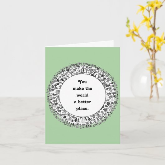 ボランティア感謝カード カード (黄色い花)