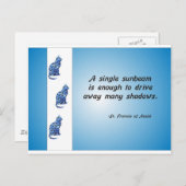 ボランティア感謝キャットとサンビーム引用文 ポストカード (正面/裏面)