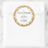 ボランティア感謝クラシックのラウンドステッカー ラウンドシール (バッグ)