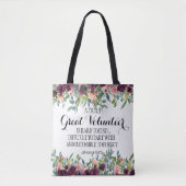 ボランティア感謝トートバッグギフトフローラデザイン トートバッグ (正面)