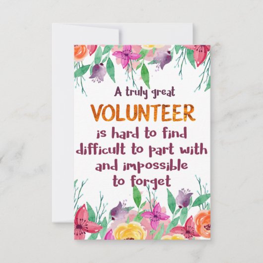 ボランティア感謝ボランティア感謝ギフト サンキューカード (正面)