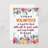 ボランティア感謝ボランティア感謝ギフト サンキューカード (正面/裏面)