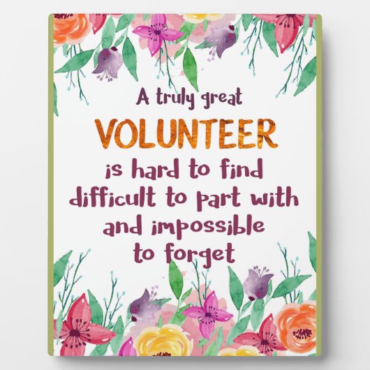 ボランティア感謝ボランティア感謝ギフト フォトプラーク (正面)