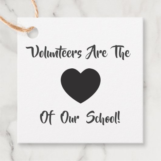 ボランティア感謝ラベル、ボランティアの贈り物ラベル、クラフト フェイバータグ (正面)