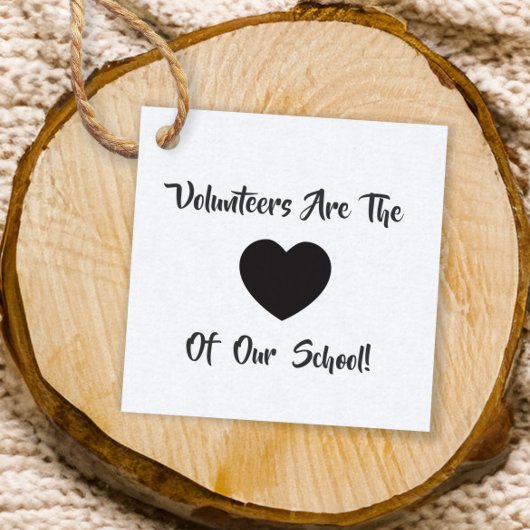 ボランティア感謝ラベル、ボランティアの贈り物ラベル、クラフト フェイバータグ