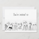 ボランティア感謝ランチョンモダンシンプル 招待状 (正面)