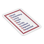 ボランティア感謝感謝していハート赤白 マグネット (右側)