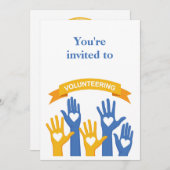 ボランティア承認昼食会招待状 招待状 (正面/裏面)