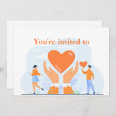 ボランティア承認昼食会招待状 招待状 (正面/裏面)