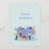 ボランティア承認昼食会招待状 招待状 (正面/裏面)