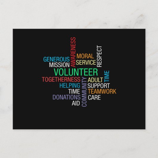 ボランティア救済ボランティア慈善団体 ポストカード (正面)