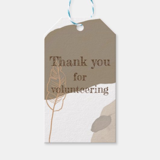 ボランティア活動に参加していただき、ありがとうございます　ボランティア感謝 ギフトタグ (正面)
