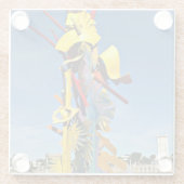 ボランティア活動のグラス・コースターへの献上品 ガラスコースター (裏面)