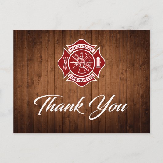 ボランティア消防士ありがとうポストカード ポストカード (正面)