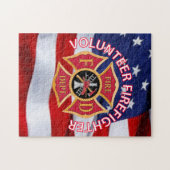 ボランティア消防士マルチーズクロス ジグソーパズル (横)
