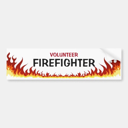 ボランティア消防士 バンパーステッカー (正面)