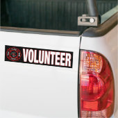 ボランティア消防士 バンパーステッカー (トラック上)